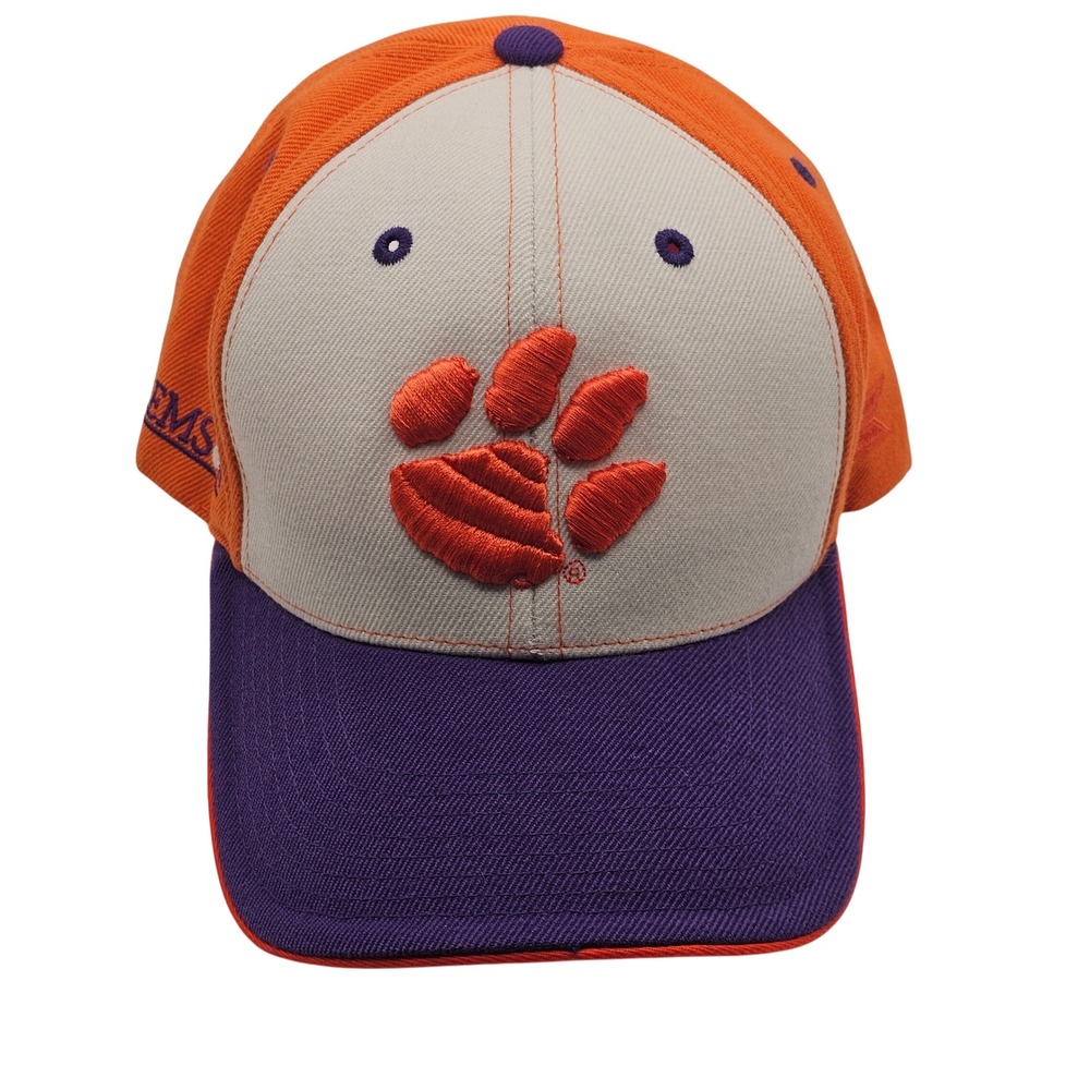 Vintage 90s Y2K Clemson Tigers Colosseum Wool Blend Hat Strapback 3D Paw NCAA
